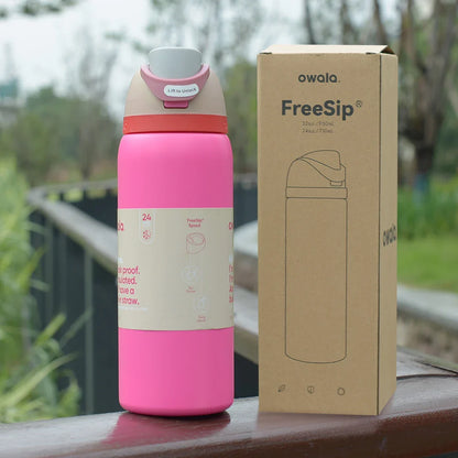 Owala Insulated Stainless Steel Water Bottle with Straw – BPA-Free Sports Bottle (24oz/32oz) for Travel