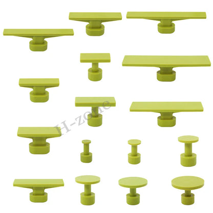 16Pcs Paintless Dent Removal Pulling Tabs Kit - Car Body Repair Tool Set for T Slide Hammer Auto Dent Repair