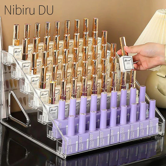Multi-Layer Acrylic Nail Polish Display Rack – 3/4/5/6/7 Tier Transparent Organizer