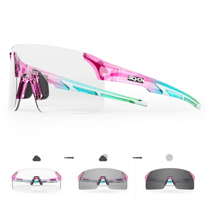 SCVCN Photochromic Sunglasses for Cycling & Outdoor Sports - Men & Women's MTB Climbing Eyewear, Driving Bicycle Goggles