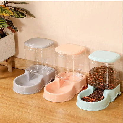 3.8L Automatic Pet Feeder & Water Fountain – Large Cat & Dog Food Dispenser