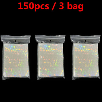 66x91mm Holographic Soft Trading Card Sleeves — Laser Protector for Pokemon, Yu-Gi-Oh & Baseball Cards