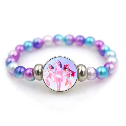 2025 KPop Demon Hunters Necklace & Bracelet Set – Kawaii Anime Jewelry for Girls, Cosplay Pendant Accessories