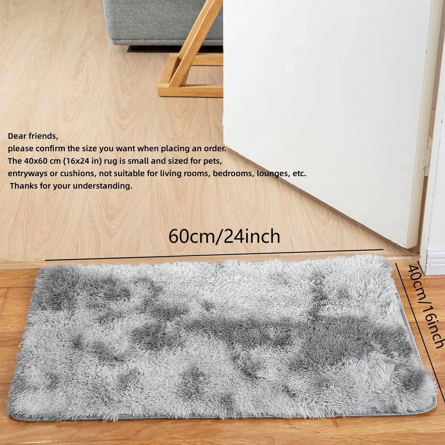 VIKAMA Tie-Dye Plush Carpet – Soft Fluffy Non-Slip Rug for Living Room, Kids’ Room & Baby Crawling Mat