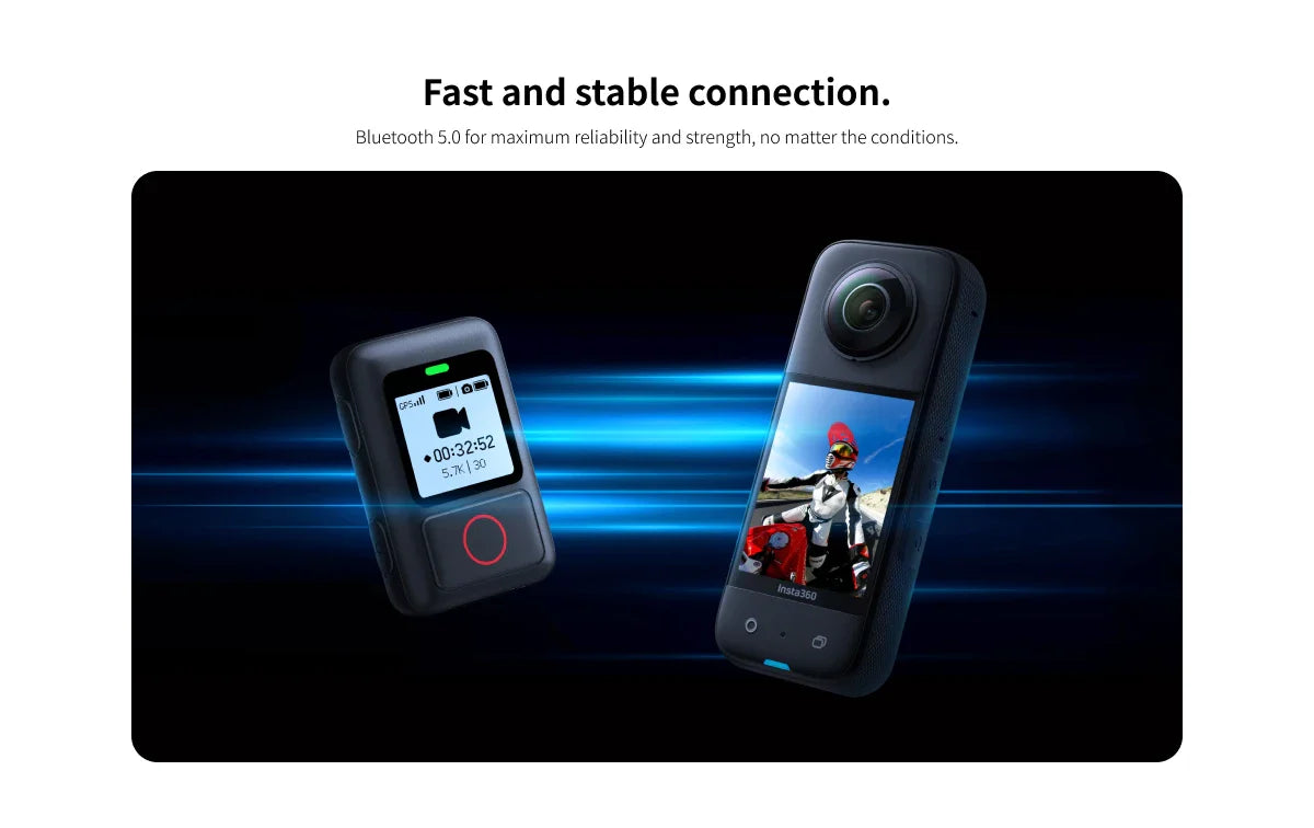 Insta360 GPS Action Remote – Original Accessory for X5, X4, X3, Ace Pro 2, ONE X2, ONE RS & GO 3S