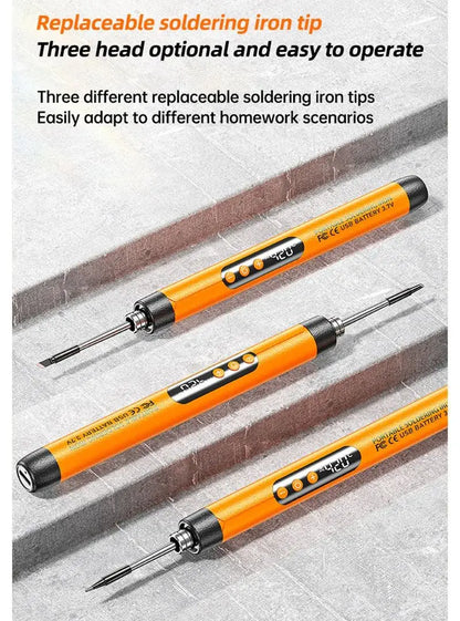 USB Wireless Digital Soldering Iron Kit – Cordless Electric Pen with Adjustable 300–450℃ Temperature