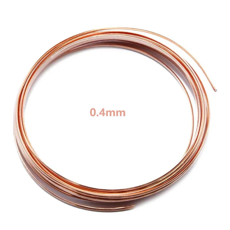 1–10M Pure Copper Wire Coil – Bare T2 Conductive Wire, Diameter 0.1–5mm for Electronics and DIY Projects