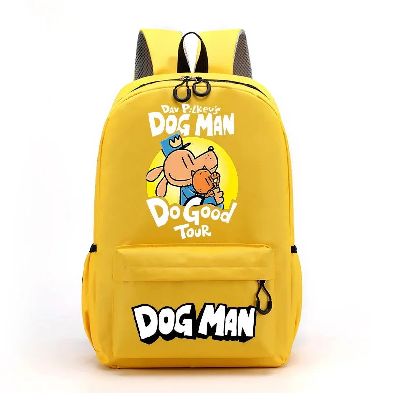 New Dog Man Kids Backpack — Large-Capacity Cartoon Schoolbag for Boys, Children’s School Supplies & Gifts