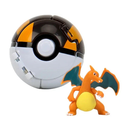 Pokemon Pokeball Figurine — Anime Action Figures including Pikachu & Charizard, Kids Collectible Toy Gift