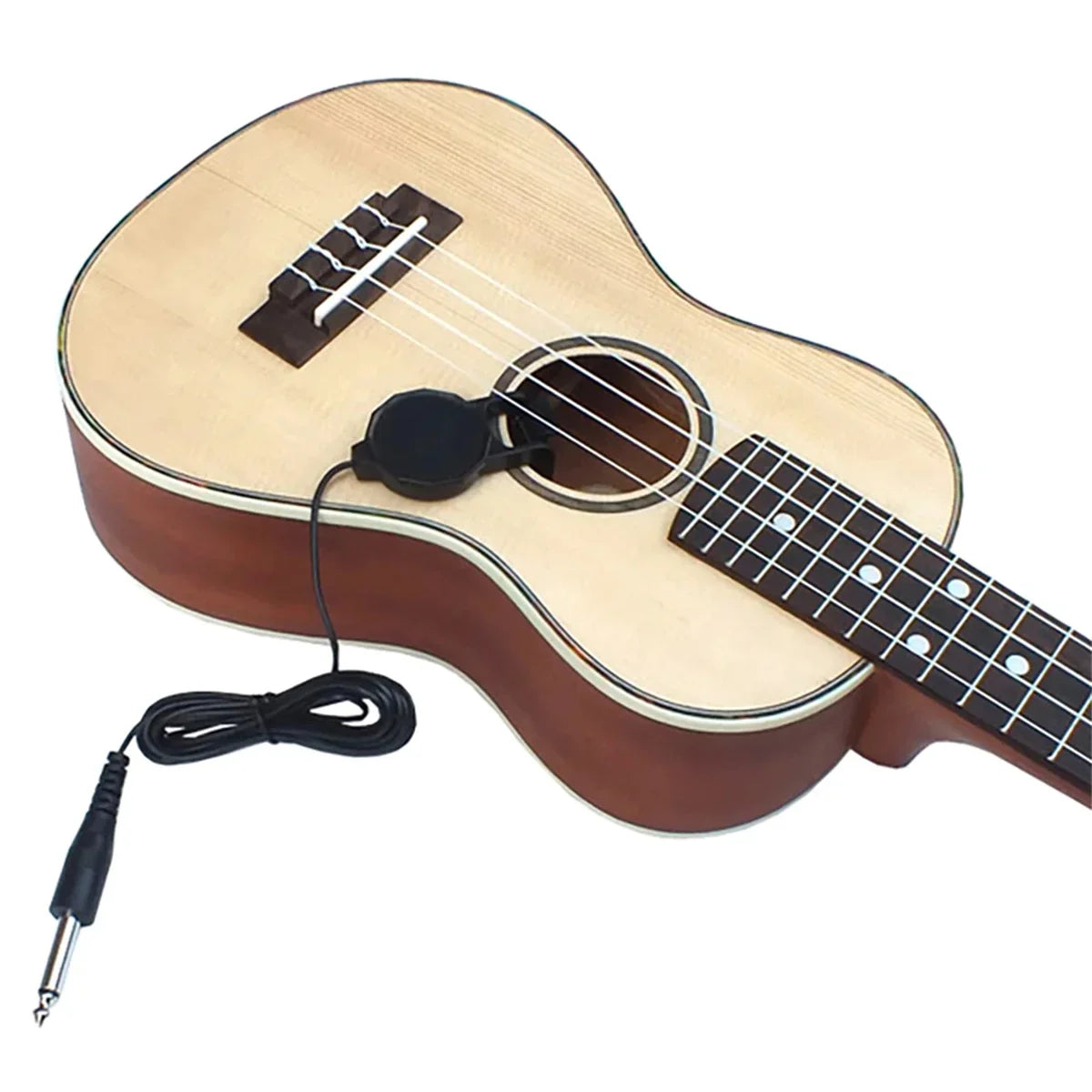 Clip-On Audio Jack Pickup – 2.5M Sound Transducer for Acoustic Guitar, Mandolin, Bouzouki, Violin, Banjo & Ukulele