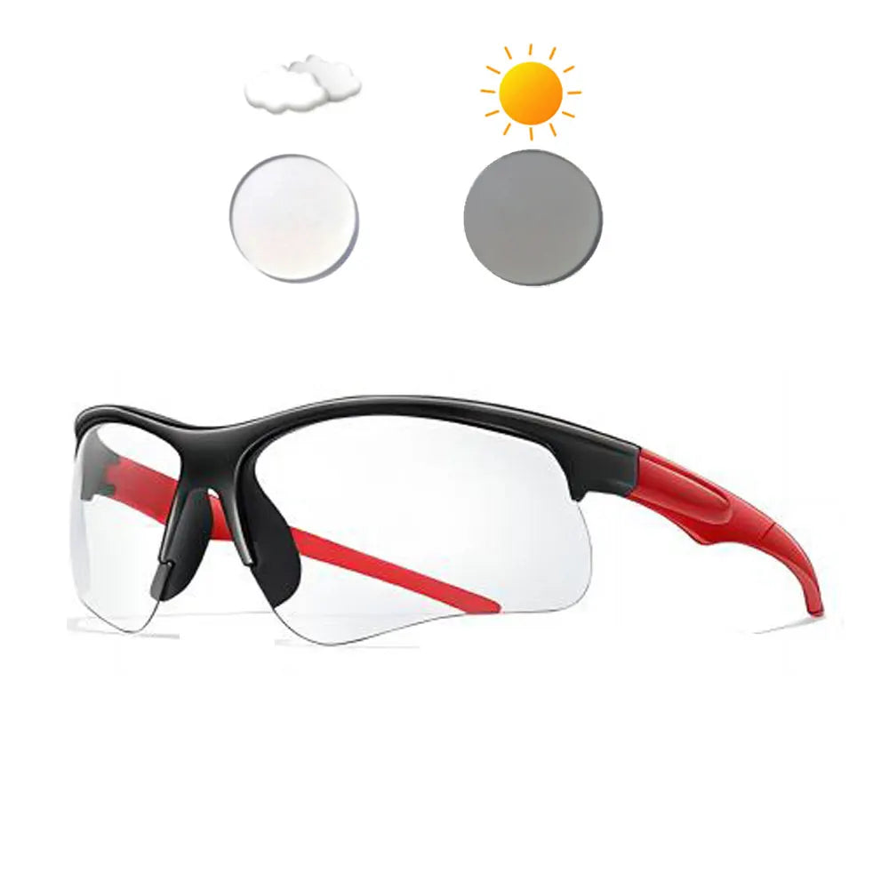 Photochromic Cycling Sunglasses – UV Protection Sports Eyewear for Men & Women | Windproof MTB Bike, Running & Outdoor Sun Glasses