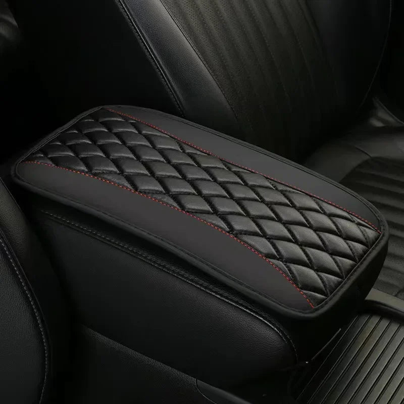 Universal Car Interior Armrest Seat Box Cover – Waterproof PU Leather Center Console Protector for SUV, Durable & Comfortable