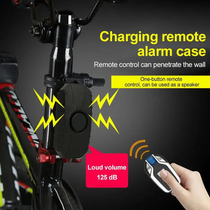 Wireless Vibration Alarm for Bicycle, Motorcycle & E-Bike – USB Rechargeable Waterproof Anti-Theft Security System with Remote Control Anti-Lost Sensor