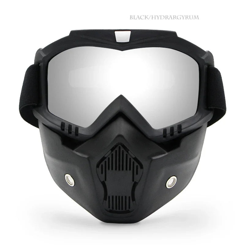 Versatile Tactical Face Mask with Detachable Protective Goggles – 6 Colors for Kids’ Outdoor Activities & Adventure Gifts