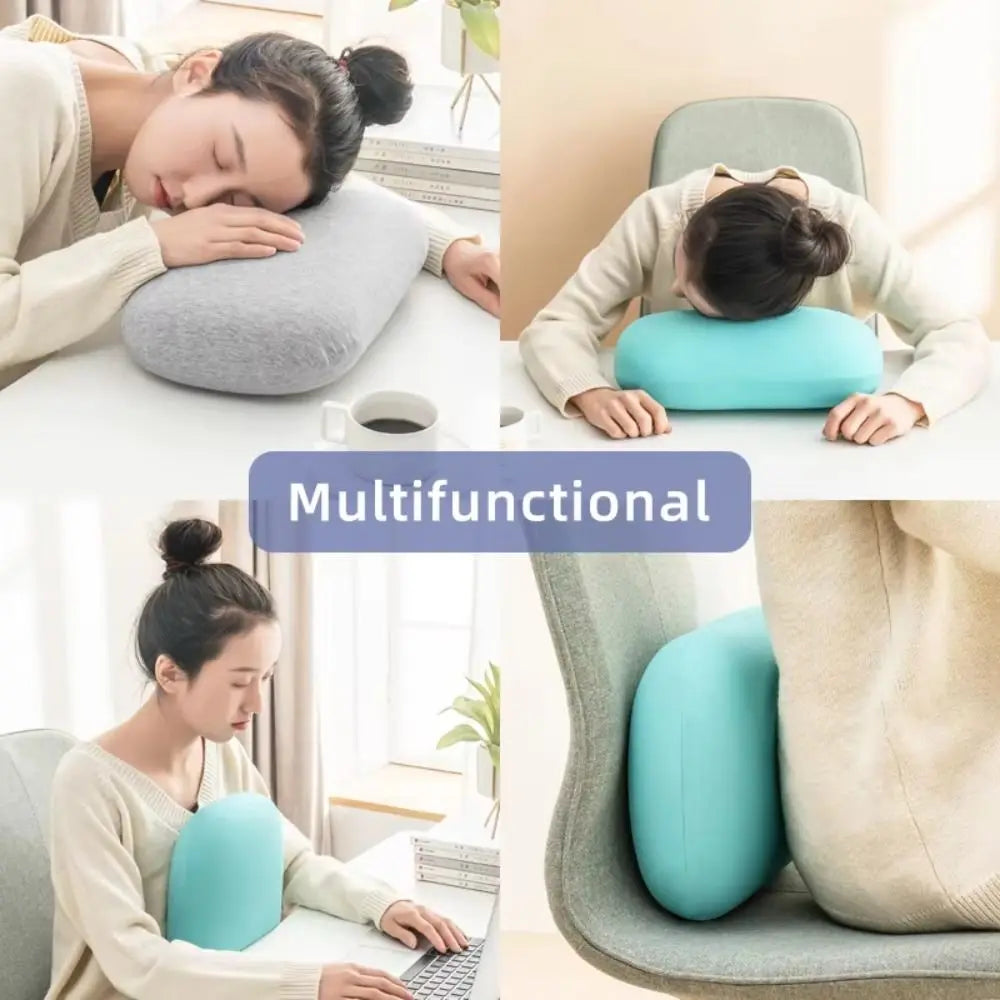 Portable Macaron Color Sponge Neck Pillow – Soft Multifunction Cervical Support Travel & Office Sleeping Cushion for Comfort and Relaxation