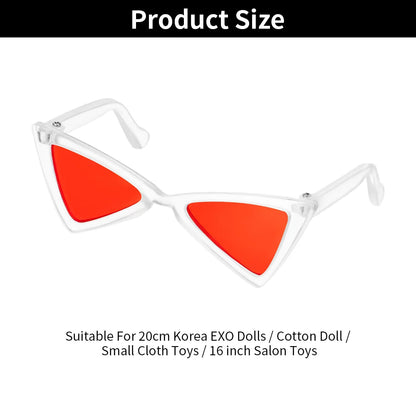 Lovely Vintage Triangle Cat Sunglasses - Reflective Eyewear for Small Dogs and Cats, Perfect for Pet Photos & Props
