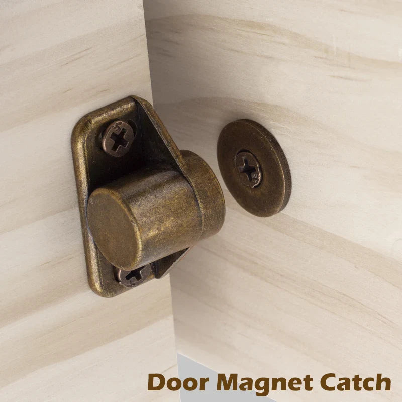 Strong Magnetic Cabinet Door Catch - Furniture Door Stopper with Super Powerful Neodymium Magnet - Magnet Latch for Secure Closure