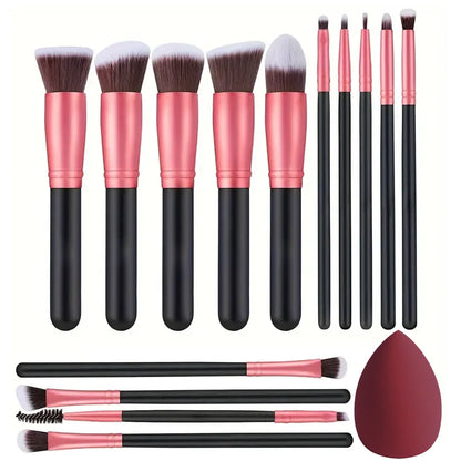 14PCS Makeup Brushes Set – Soft & Fluffy Foundation, Blush, Powder, Eyeshadow Brushes, Perfect Christmas Gift