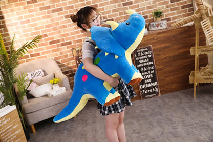 Creative Big Plush Dinosaur Toy – Soft Triceratops & Stegosaurus Stuffed Toys, Kids' Birthday Gifts