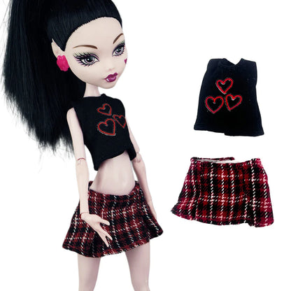 11-Inch Doll Clothes for 1/6 Dolls – Casual Dress & Fashion Outfits for 27 CM Girls' Dolls, DIY Toy Clothing