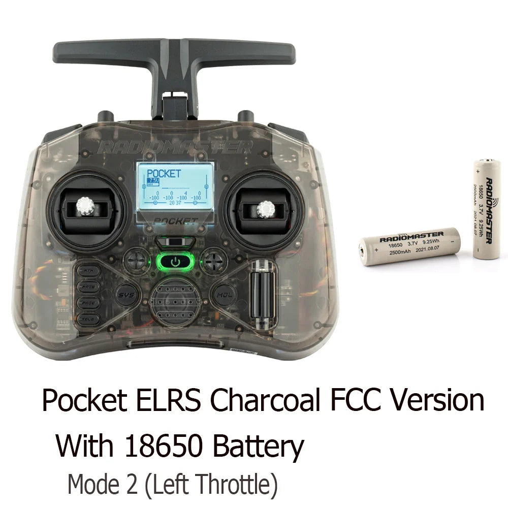 Radiomaster Pocket Hall Gimbal Portable RC Transmitter with Built-in LED Light & Foldable Antenna