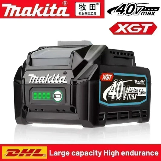 Makita XGT 40V Lithium Ion 5.0Ah Rechargeable Replacement Battery – Compatible with BL4020, BL4025, BL4050, BL4080