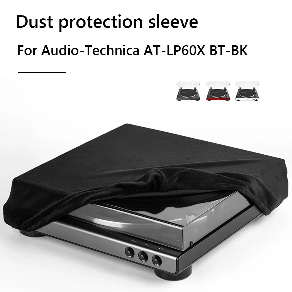 High Elasticity Spandex Turntable Dust Cover — Foldable Protective Sleeve for Audio-Technica AT-LP60XBT