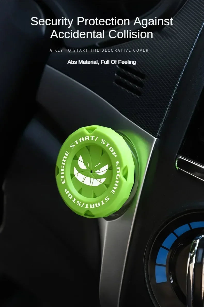 Car One-Key Start/Stop Button Cover – Engine Ignition Protective Sticker for Car & Motorcycle Interior Decoration