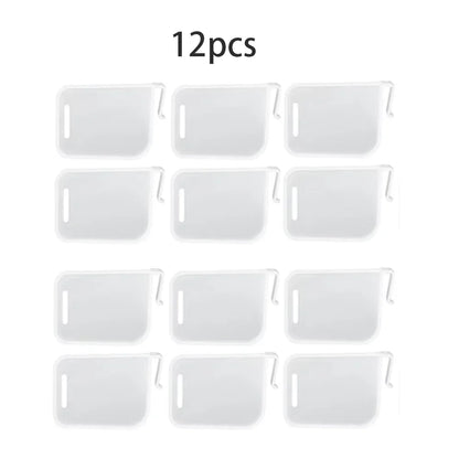 8/12/16 Pc Adjustable Refrigerator Storage Divider – Snap-On Fridge Door Shelf Organizer Bins, Plastic Container Separator
