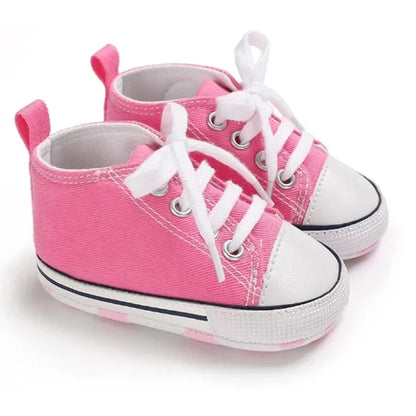 New Baby Shoes for Boys & Girls – Classic Canvas Casual Sneakers, Soft Sole Non-Slip Toddler Walkers D2486