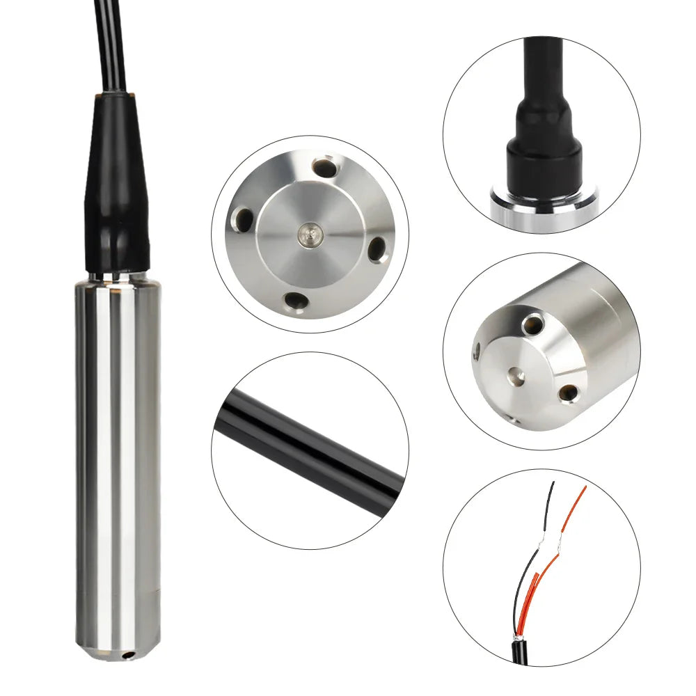 Level Sensor Transmitter – 4-20mA, 0-5V, 0-10V RS485 Output Liquid Level Probe Detector with Float Switch Controller