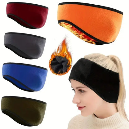 Winter Windproof Ear & Forehead Protection Headband – Warm Fleece for Outdoor Sports, Cycling, Skiing, Running