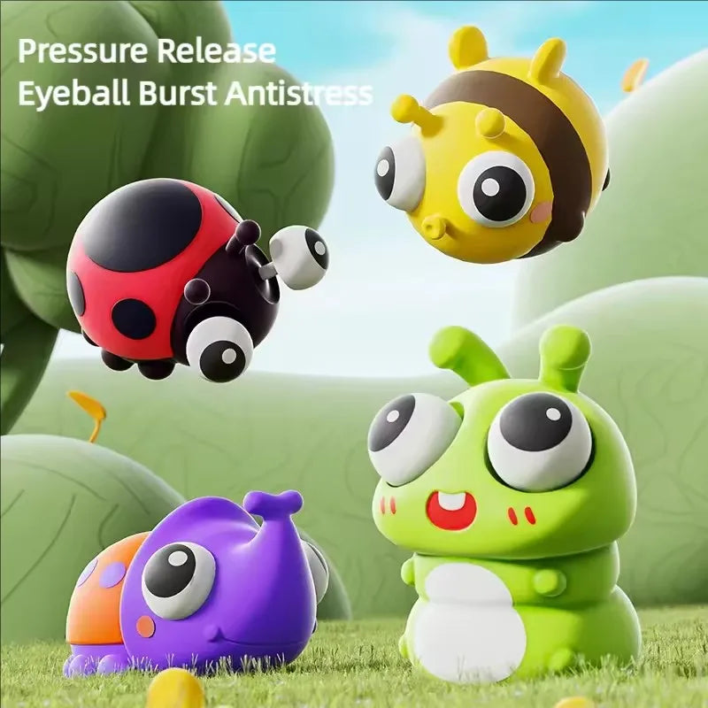 Pop Eye Cartoon Insect Squishy Toy – Anti-Stress Fidget Sensory Fun for Kids & Adults
