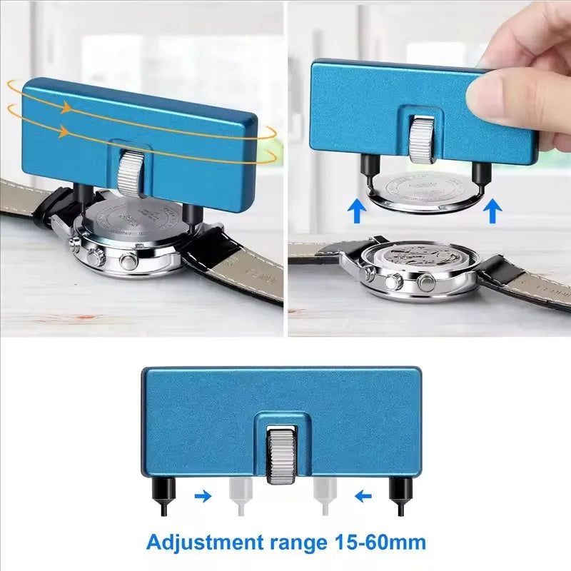 26PCS Watchband Adjustment & Repair Tool Kit — Portable Back Cover Opener Set for Professional Watchmakers