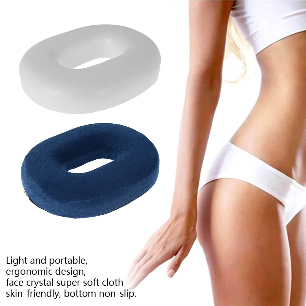 Memory Foam Donut Ring Seat Cushion Pillow | Comfort Chair Cushion for Pregnancy, Office, Travel & Pain Relief