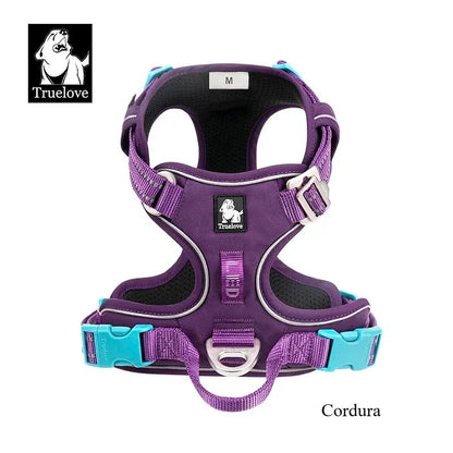 TRUE LOVE TLH5654 Reflective No-Pull Adjustable Nylon Dog Harness Step-In Comfortable Control Pet Walking Harness