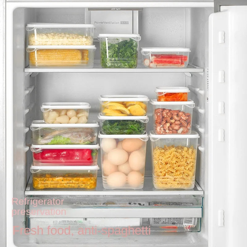 5-Piece Sealed Food Storage Box Set — Airtight Fridge Organizer for Fruits, Meat, Freezing & Kitchen Storage