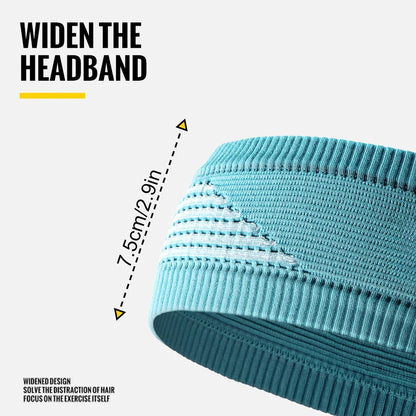 WRELS Wide Sweatband – No-Slip Moisture Wicking Headband for Men & Women, Yoga & Workout Fitness Training