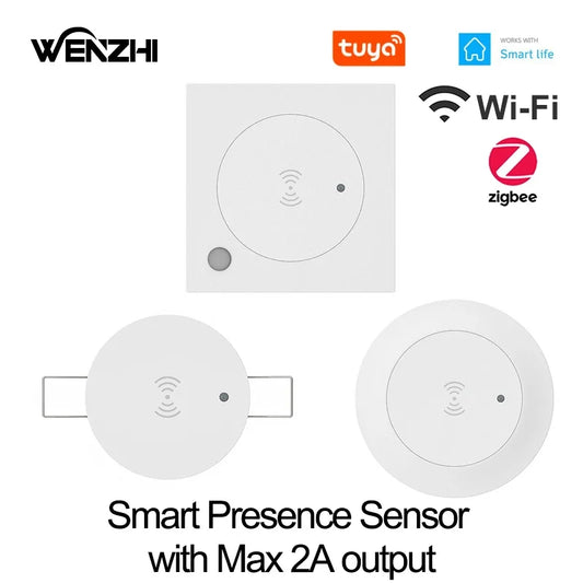 Zigbee & WiFi 24G Motion Sensor Switch – Smart Light Presence Detector with Brightness & Distance Radar, Tuya Smart Life Compatible
