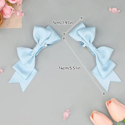 Kawaii Handmade Bow Hair Clip - Sweet Anime Lolita Cosplay JK Hair Accessory