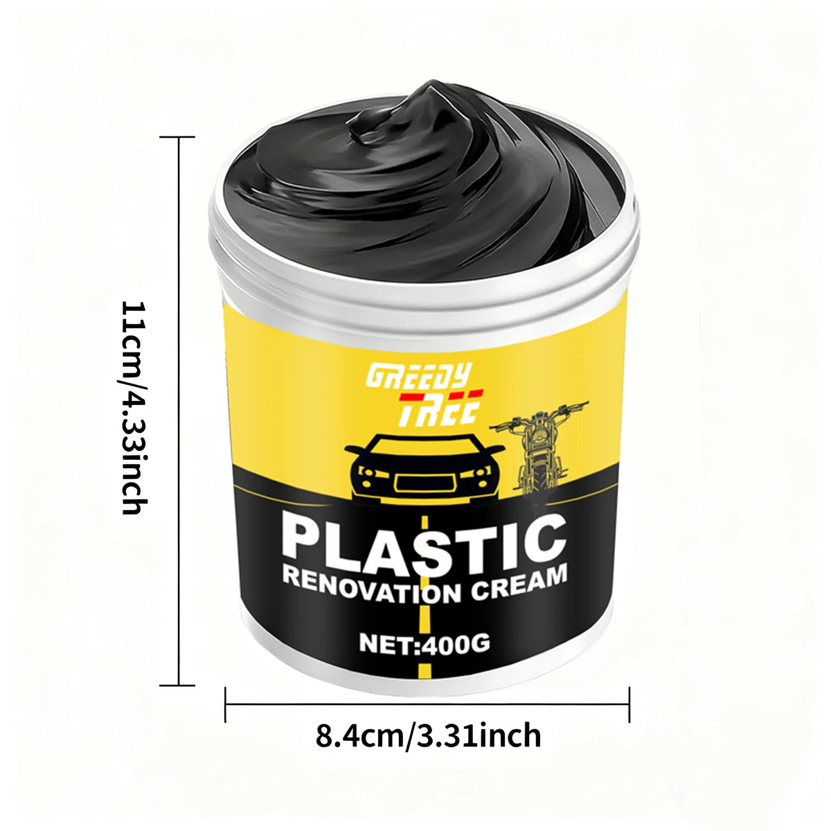 400g Heavy-Duty Car Plastic Renovator Wax – Fast Scratch Repair & Protective Shine for Bumpers, Interiors & Dashboard