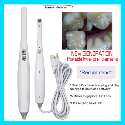 Portable Dental Intraoral Camera – High-Resolution Oral Examination with AV/TV Connection