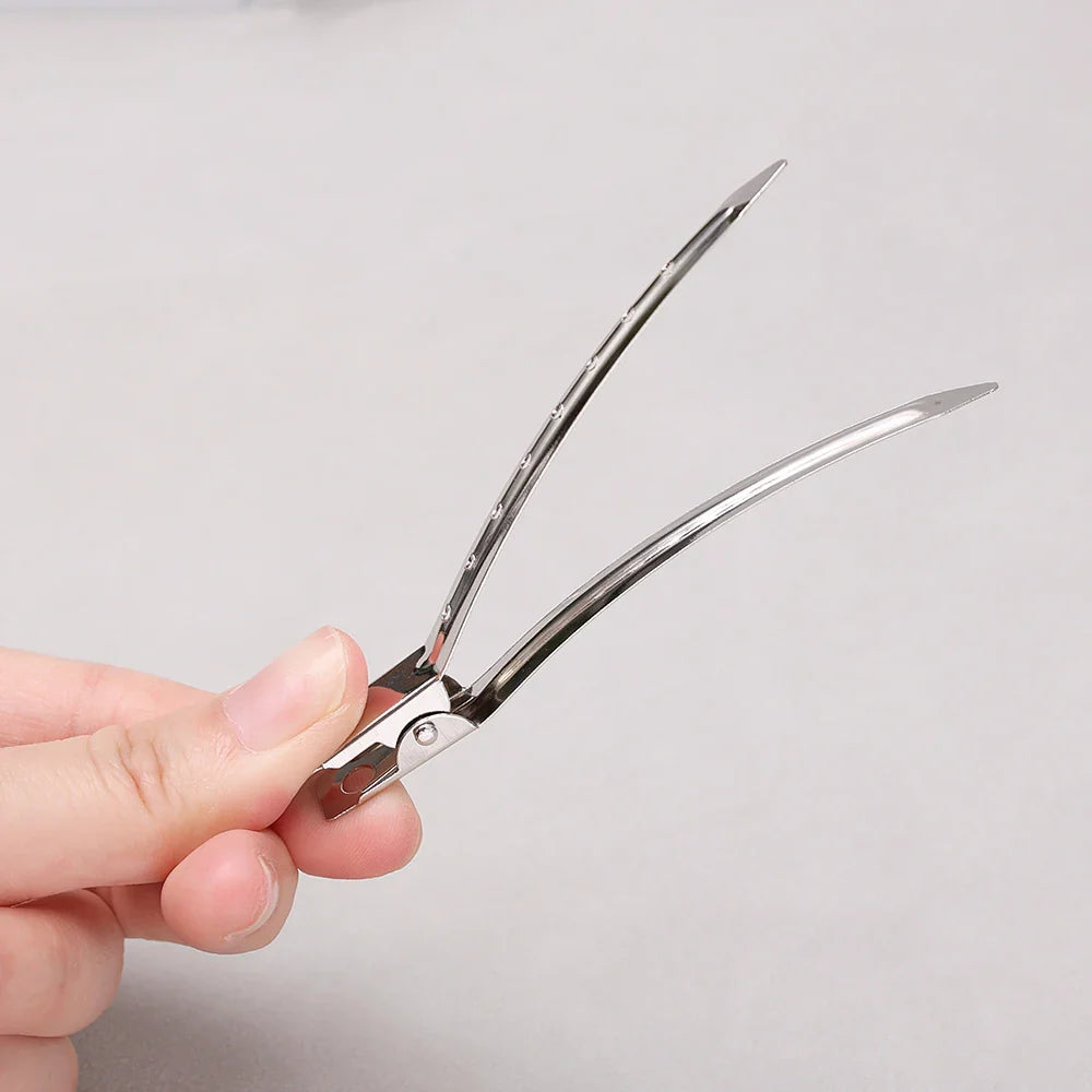 Metal Duckbill Hair Clips for Curly Hair – Hairpin Barrettes, Styling Clamps & Root Barrette Tools