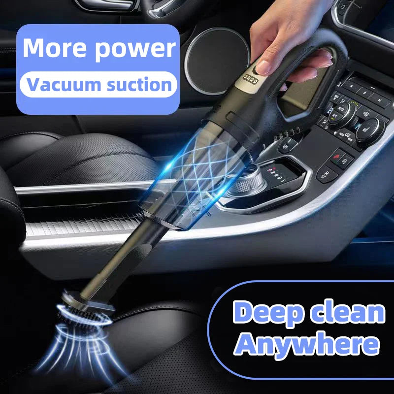 Car Multipurpose Handheld Vacuum Cleaner – Powerful Suction, Rechargeable Wireless Cleaner for Car & Home Dual Use