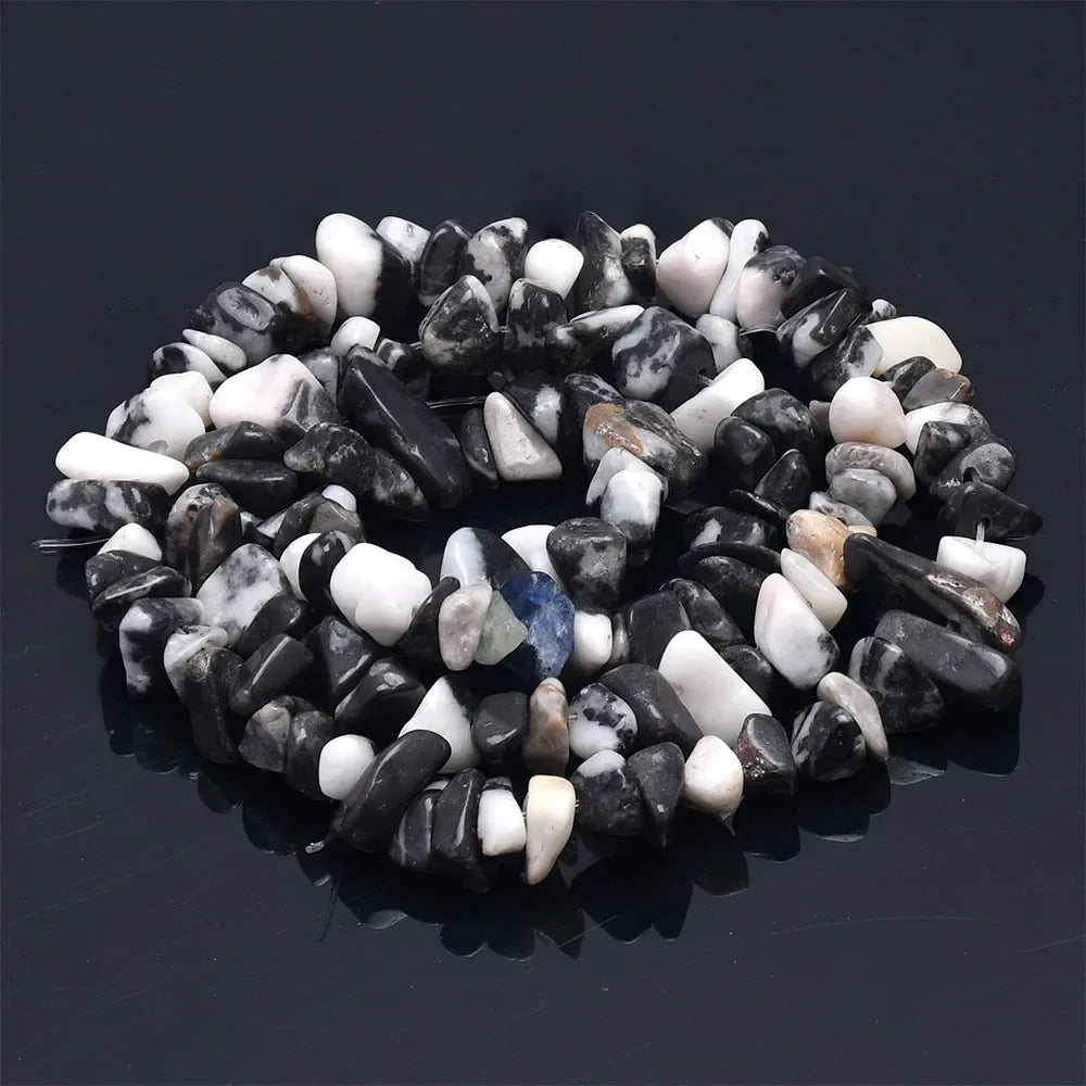 16 Inch Natural Stone Chip Beads - 5-8mm Irregular Crystal Agate Gravel Beads for DIY Bracelets & Jewelry Making