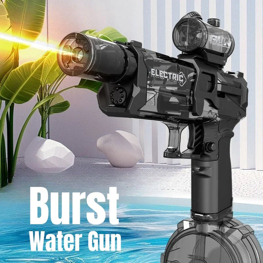 Electric Pulse Water Gun — Automatic Self-Absorbing Large-Capacity Light-Up Toy for Kids