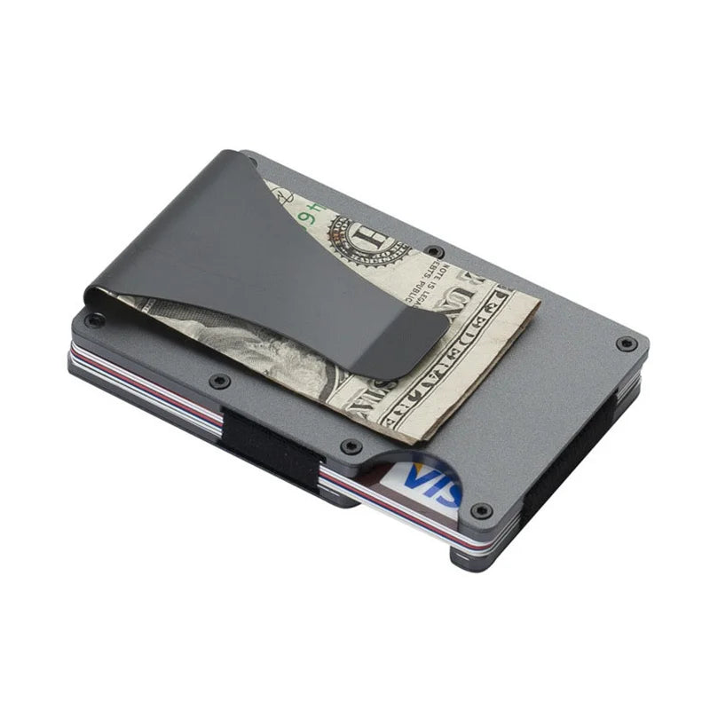 RFID Blocking Metal Wallet – Slim Aluminum Credit Card Holder & Money Clip for Business and ID, 2024 All Colors