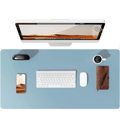 Large Leather Mouse Pad Desk Mat - Non-Slip PU Leather Office Desk Protector for Laptop & Workspace Setup