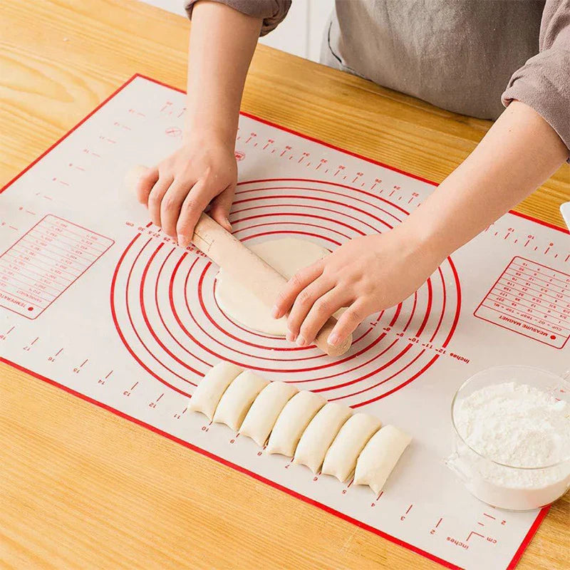 Silicone Pad Baking Mat: 60/50/40cm Sheet for Kneading Dough - Non-Stick Kitchen Tool for Rolling Pizza and Large Dough