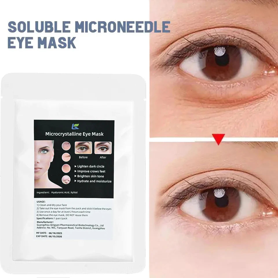 Micro-Needle Hyaluronic Acid Eye Patch – Anti-Wrinkle Moisturizing Eye Mask for Fine Lines Removal